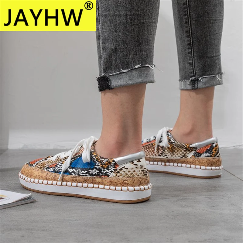 

JAYHW New Women Breathable Pu Leather Casual Shoes Four Seasons Leather Woman Fashion Shoes Zapatos Mujer Tenis Feminino