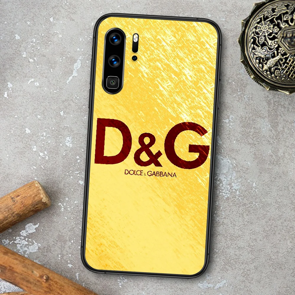 

DG Fashion Luxury Brand Phone Case For Huawei P Mate Smart 10 20 30 40 Lite Z 2019 Pro black Etui Trend Cell Luxury Shell 3D