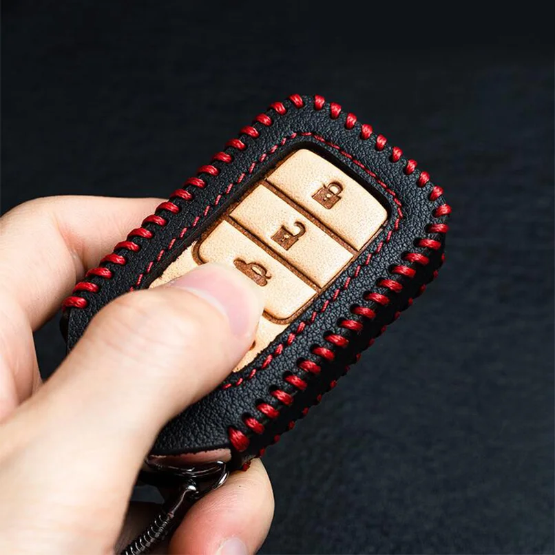 

Fashion Leather Flip Car Key Case Cover Holder Protector Accessories For Honda