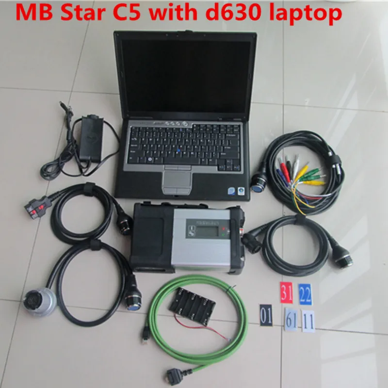 Лучший MB Star C5 SD подключаться к ноутбуку D630 и HDD/SSD полный программное обеспечение