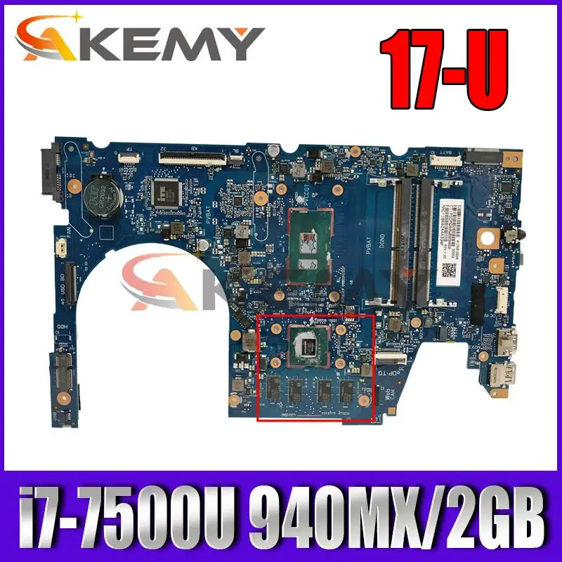 

Материнская плата для ноутбука HP For ENVY 17-U с процессором i7-7500U 940MX/2 ГБ GPU DDR4 859291-601 859291-001 6050A2857301-MB-A01
