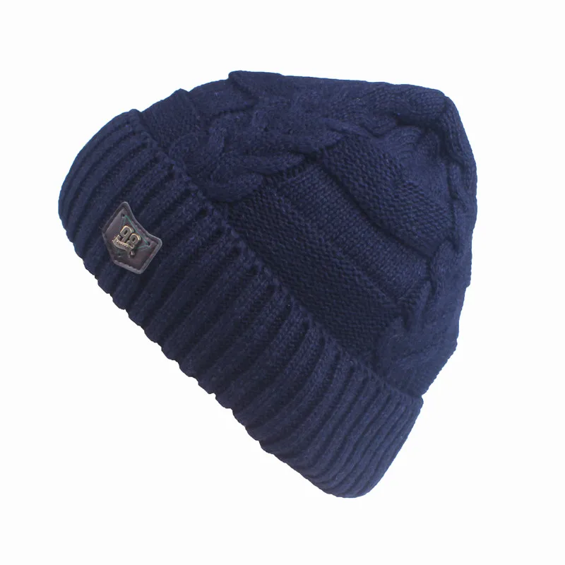 hat navy Xthree зимняя шапка для мужчин вязаные шапочки шерстяные вязаные шапки шарф с подкладкой мужские шапочки зимние шапочки - Цвет: hat navy