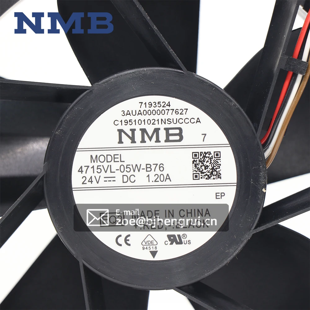 Фото NMB 4715VL-05W-B76 3AUA0000123676 12038 24 В постоянного тока 3600 a 880x38 мм 12 см об/мин осевой вентилятор охлаждения Кабинета ACS580/ №5