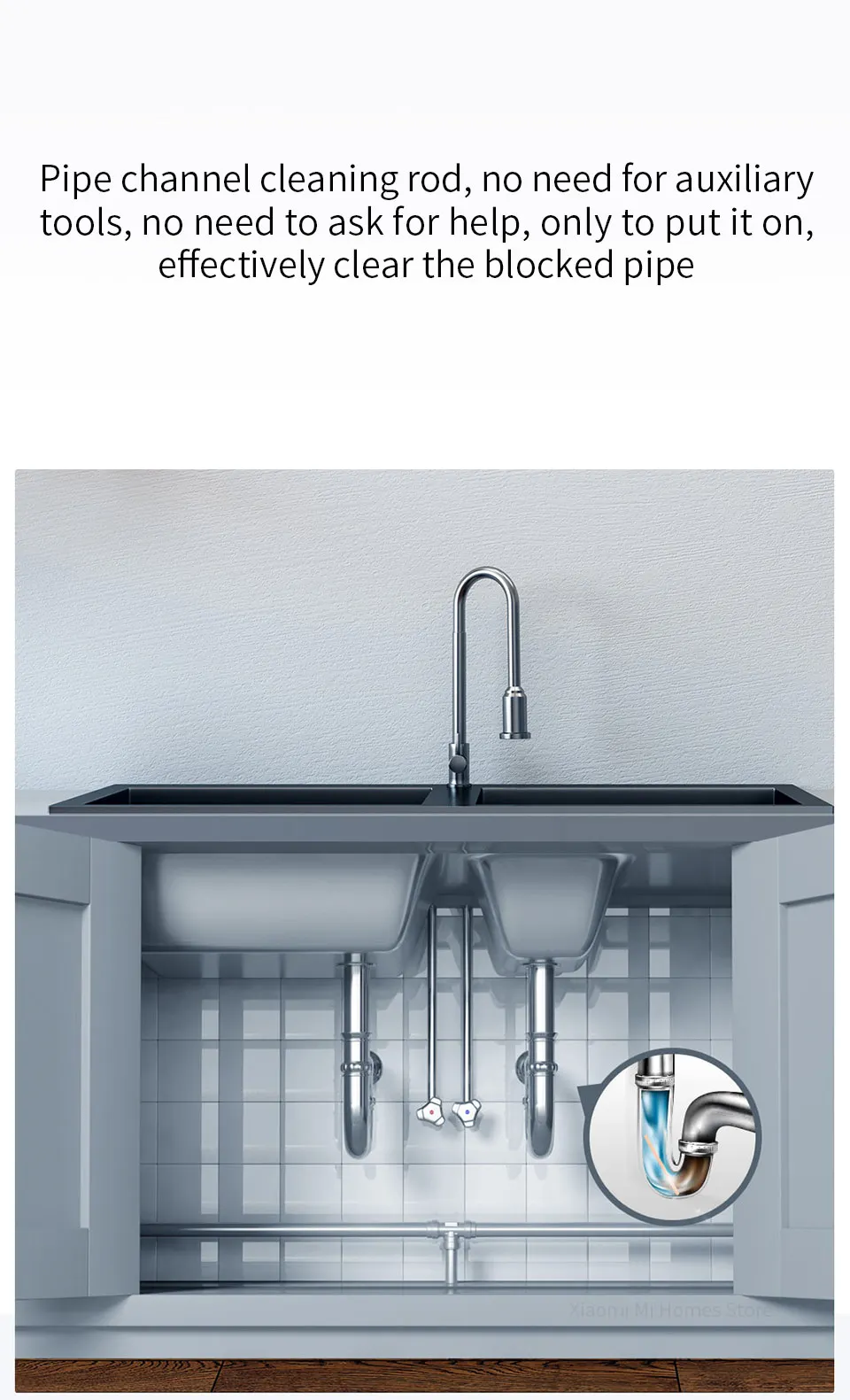 Xiaomi Youpin Clean-n-Fresh Очиститель канализации дноуглубляющий трубопровод растворяет пятна труб бактериостатез и дезодорирование