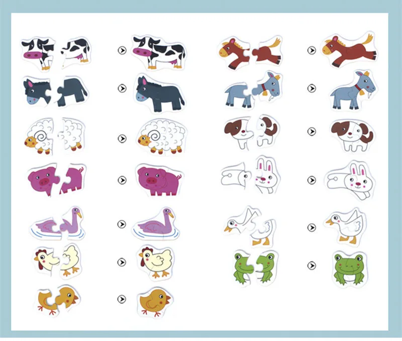 Деревянная игра-пазл для детей раннее обучение игрушки Монтессори головоломка