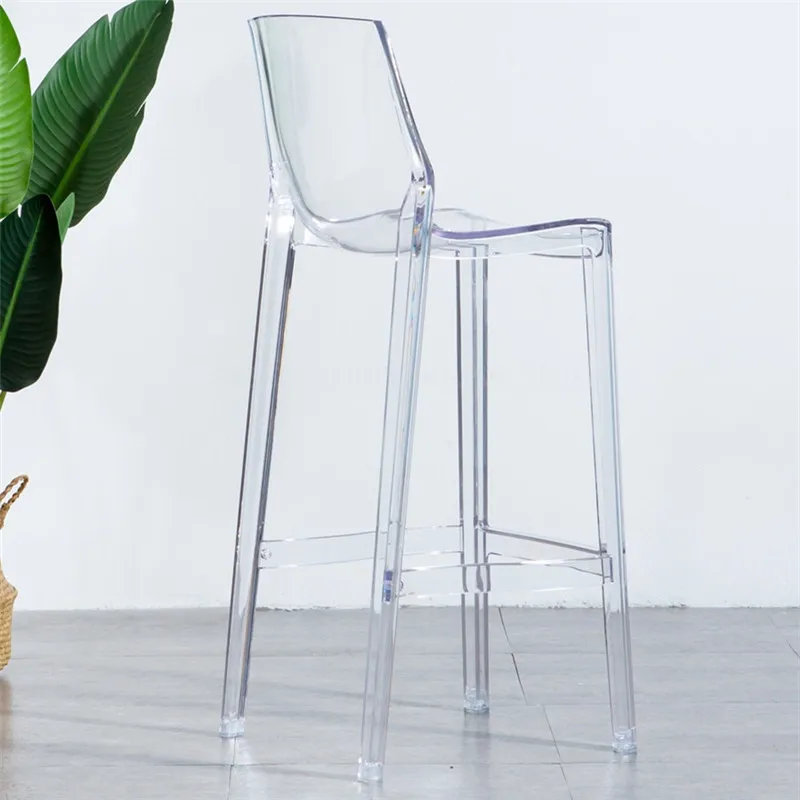 Современные искусственные стулья нордические высокие акриловые барные для кафе