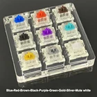 Тестер переключателей Outemu для механической клавиатуры, черная, синяя, коричневая, красная, фиолетовая, зеленая, Золотая, серебряная, тихая, белая, игровая ось на заказ