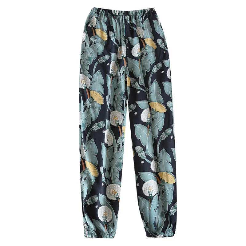 

Women's Rayon pajamas pants women's summer home PANTS LEGGINGS lazy thin