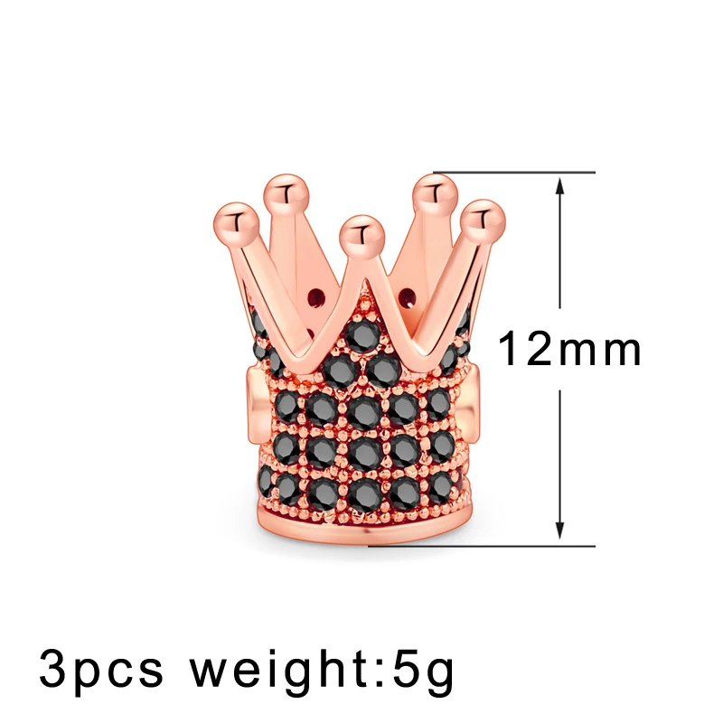 Медная Корона 3 шт./лот шапочки подвески бусины металлические микрозакрепки