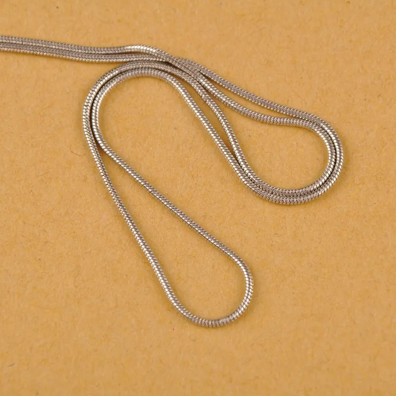 Rhodium Plated 100 м цепочка фурнитура под змею тусклые цепочки Серебряные Позолоченные KC Позолоченные цепочки для изготовления ювелирных изделий - Цвет: Rhodium Plated