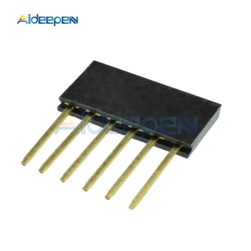 10Pcs/lot 2.5mm 6Pin 8Pin 10Pin Single Row Female Long Pins 11mm Breakaway PCB Board Pin Header Socket Connector For Arduino