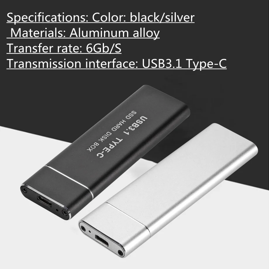 USB 3. 0 Type-C на M.2 NGFF SSD Переносной жесткий диск 6 Гбит/с внешний корпус чехол для m2 SATA 3
