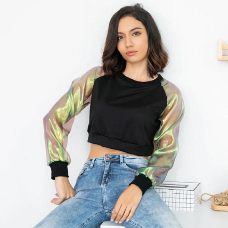 

Women Chiffon Shirt Long Sleeve Loose Casual Blouse Ladies Hoodies Autumn Clothes Plus Size S-XXL