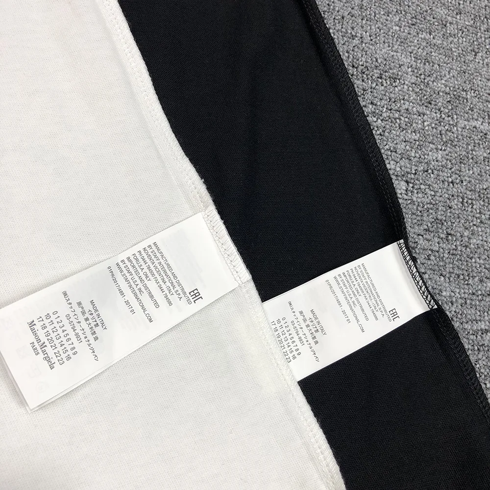 

2021 MM6 Maison Margiela/Martin Margiela Basic Classic Solid Color Short-sleeved T-shirt Streetwear Men Women Cotton T Shirt