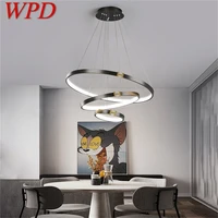 wpd nordic pendant light contemporary round led lamp fixture decorative for home living room