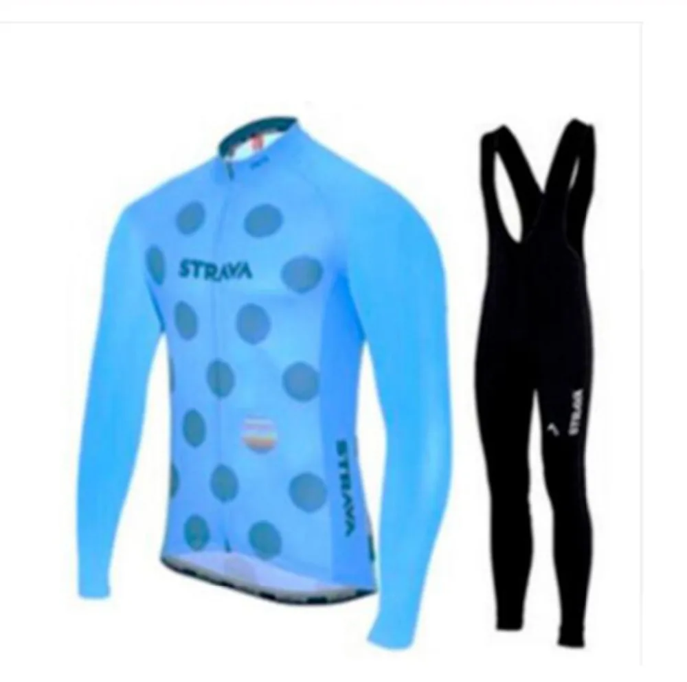 STRAVA осень с длинным рукавом Велоспорт Джерси костюм ropa ciclismo велосипедный костюм горный велосипед Джерси форма 20D