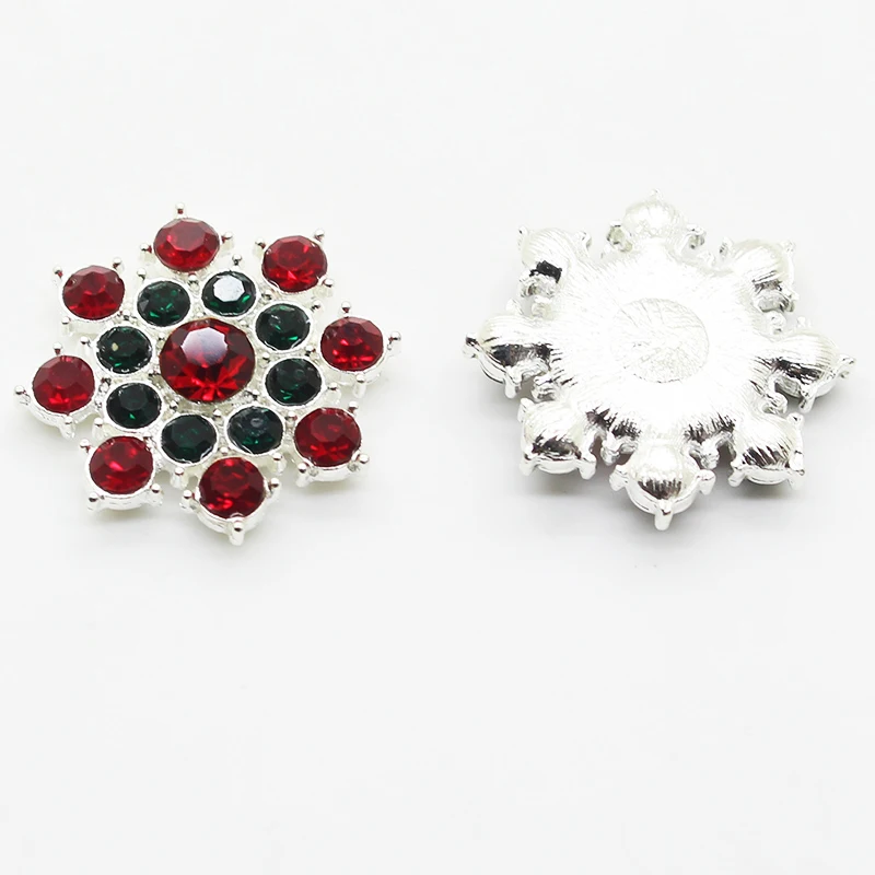 10 шт. 25 мм стразы пуговицы двухцветные смешанные и подходящие для одежды