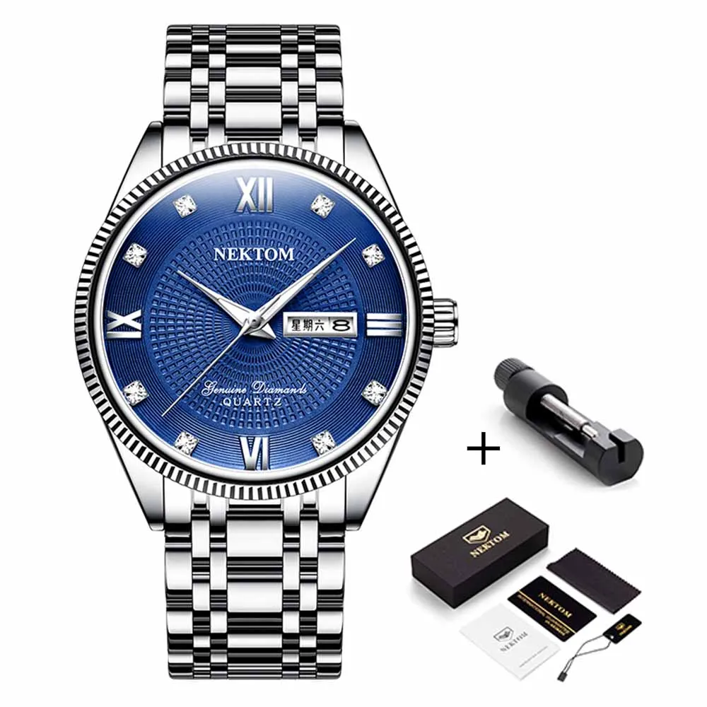 

2021 Men's Watch,Stainless Steel Quartz Chronograph Watch,Men's Business Casual Chronograph,Waterproof Wristwatch gift for Men