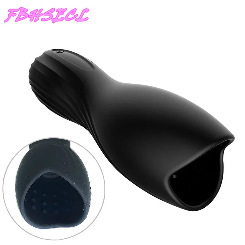 FBHSECL 10 режимов стимулятор гланов массажный аппарат в форме пениса тренажер задержки пениса вибратор мужской мастурбатор Задержка эякуляци...