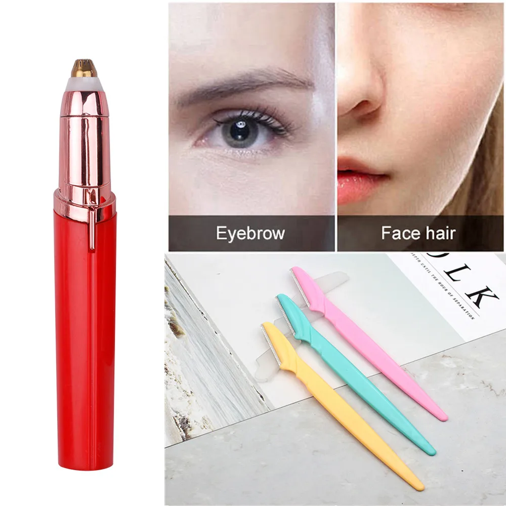 ГОРЯЧИЙ Макияж Набор для бровей Триммер электрический безболезненный Эпилятор