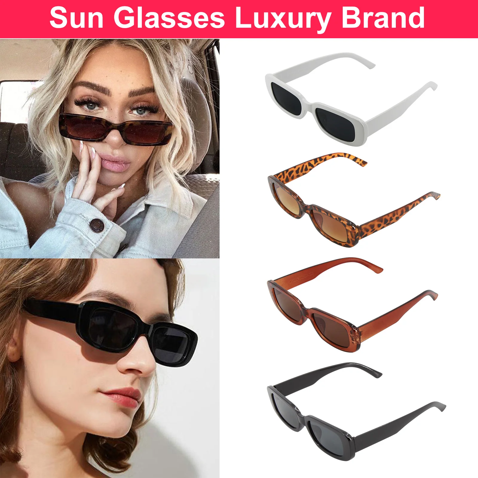 2021 Квадратные Солнцезащитные очки роскошные брендовые дорожные маленькие