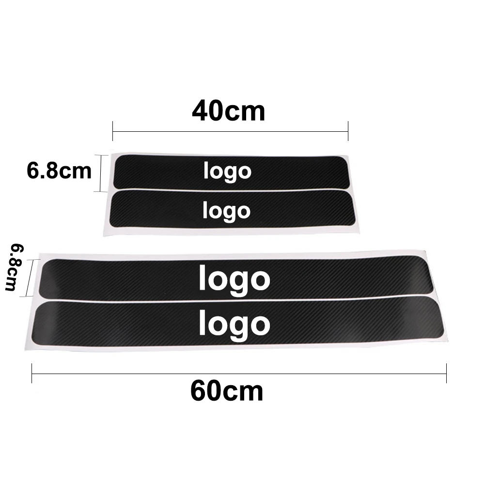 For Ford F-150 F150 4D Carbon Fiber Vinyl Sticker Door Sill Protector Car Welcome Pedal Stickers Accessories 4Pcs | Автомобили и