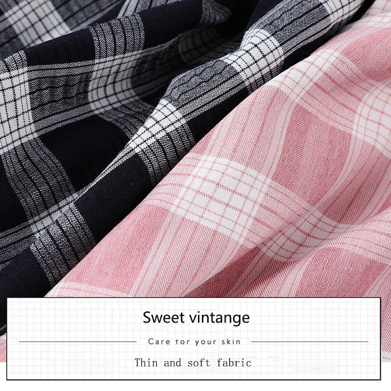 

Summer Sweet Shorts Vintage Plaid Pattern Dress Shorts Women Loose Design With Bowknot