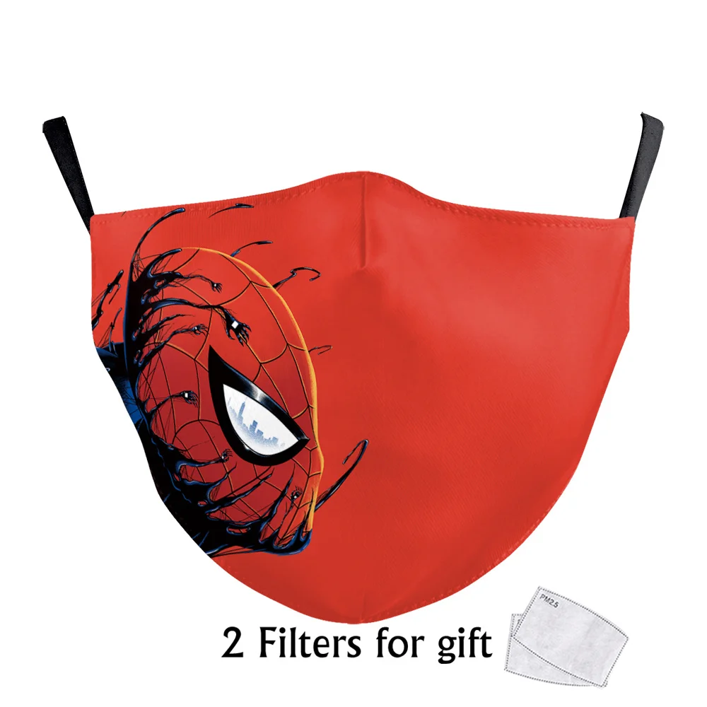 Многоразовые Дышащие Детские маски с аниме принтом Мультяшные для косплея лица