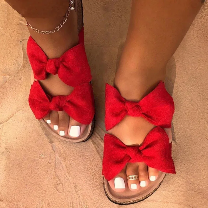 

Летние босоножки; Женская обувь; Модные женские шлепанцы с леопардовым принтом и бантом; Повседневные женские удобные женские туфли с откры...