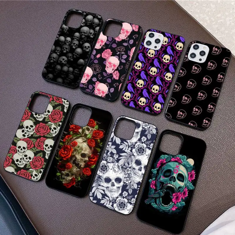 

Gothic Fashion Skull Phone Case For iPhone 11 8 7 6 6S Plus X XS MAX 5 5S SE 2020 XR 11 pro DIY capa