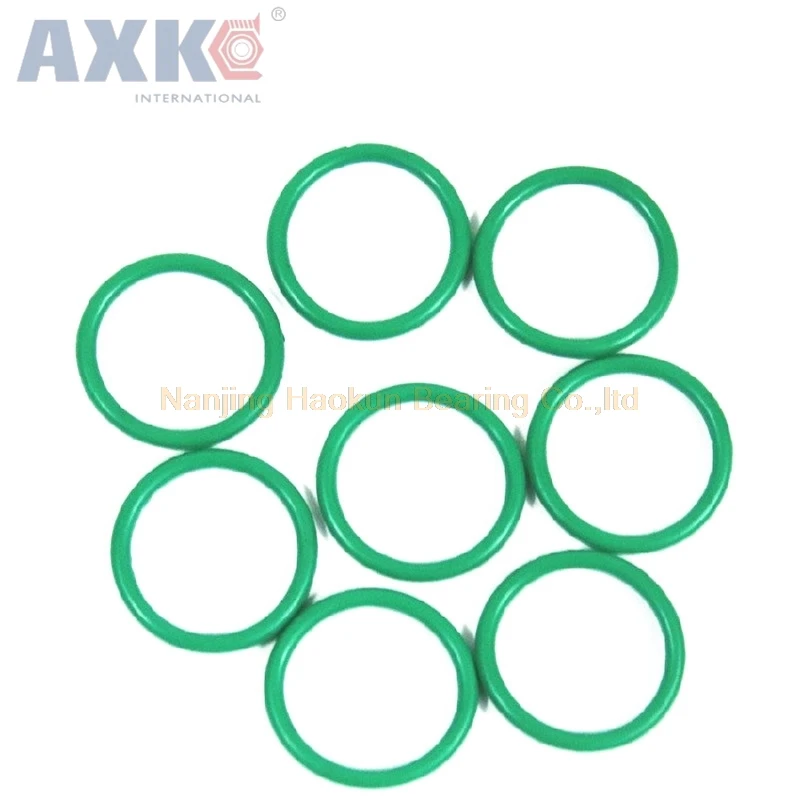 AXK 20 шт 2 мм CS Green Viton уплотнительное кольцо прокладка 15/16/17/18/19/20/21/22/23/24 OD