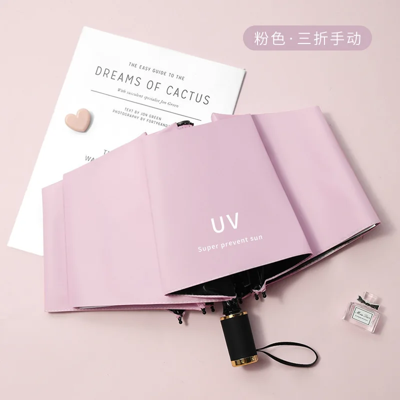 Bear Vinyl Umbrella Sun-resistant Parasol Three Folding Fully Automatic UV | Дом и сад