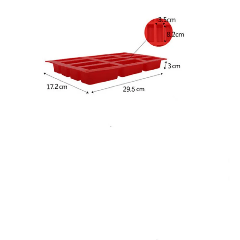

12 Holes Rectangle Shape Silicone Mold for Sweet Chocolate Mold Soap Mold Sponge Cake Mold Baking Kitchen Bakeware Accessories