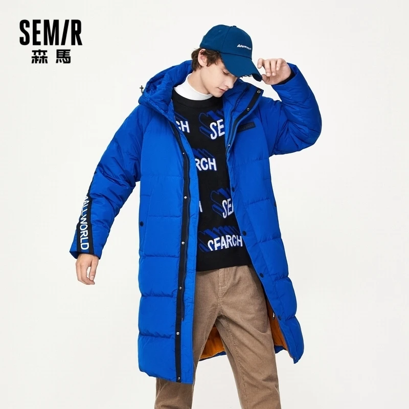 

SEMIR Down Jacket Men Mid-Length Style 2020 New Men Outdoor Jacket Windproof Winter Warmth And Thicken Parka Coat
