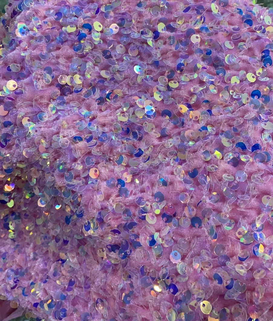 

10Yards Good Velvet Special Sequins Cloth For Wedding Dress Clothes DIY Sewing Sequined Fabric Red Blue Green Silver Pink Colors