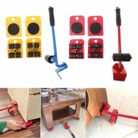 5pcs heavy duty furniture lifter carrying tool furniture mover moving rollers wheel bar for lifting furniture moving helper wj