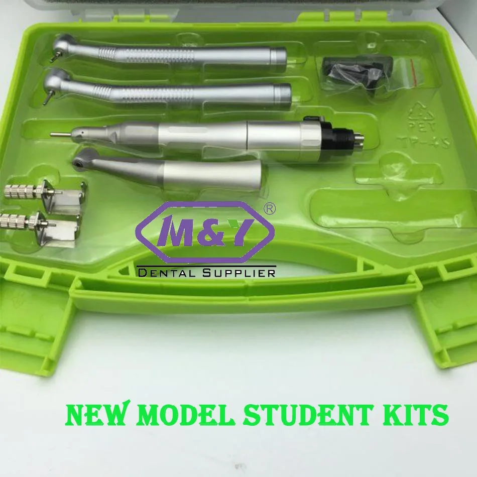 student kits Стоматологическая накладка, гаечный ключ с большой головкой, наконечник, сверла, аксессуары, керамический подшипник, воздушная турбина, студенческий kits2hole/4 отверстия - Цвет: student kits