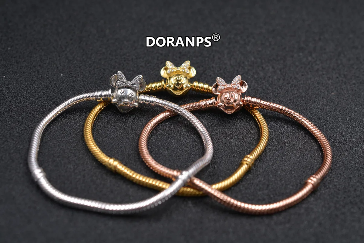 Бренд DORANPS S925 Серебряные браслеты 925 Амулеты Браслет для женщин Подарочные