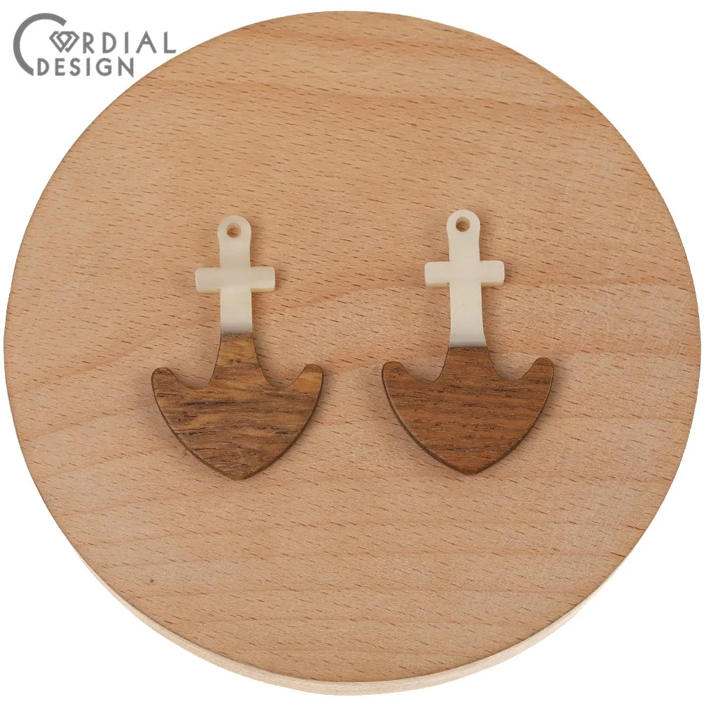

Cordial Design 50Pcs 25*38MM Earrings Accessories/DIY Making/Jewelry Findings Components/Hand Made/Natural Wood & Resin/Pendants