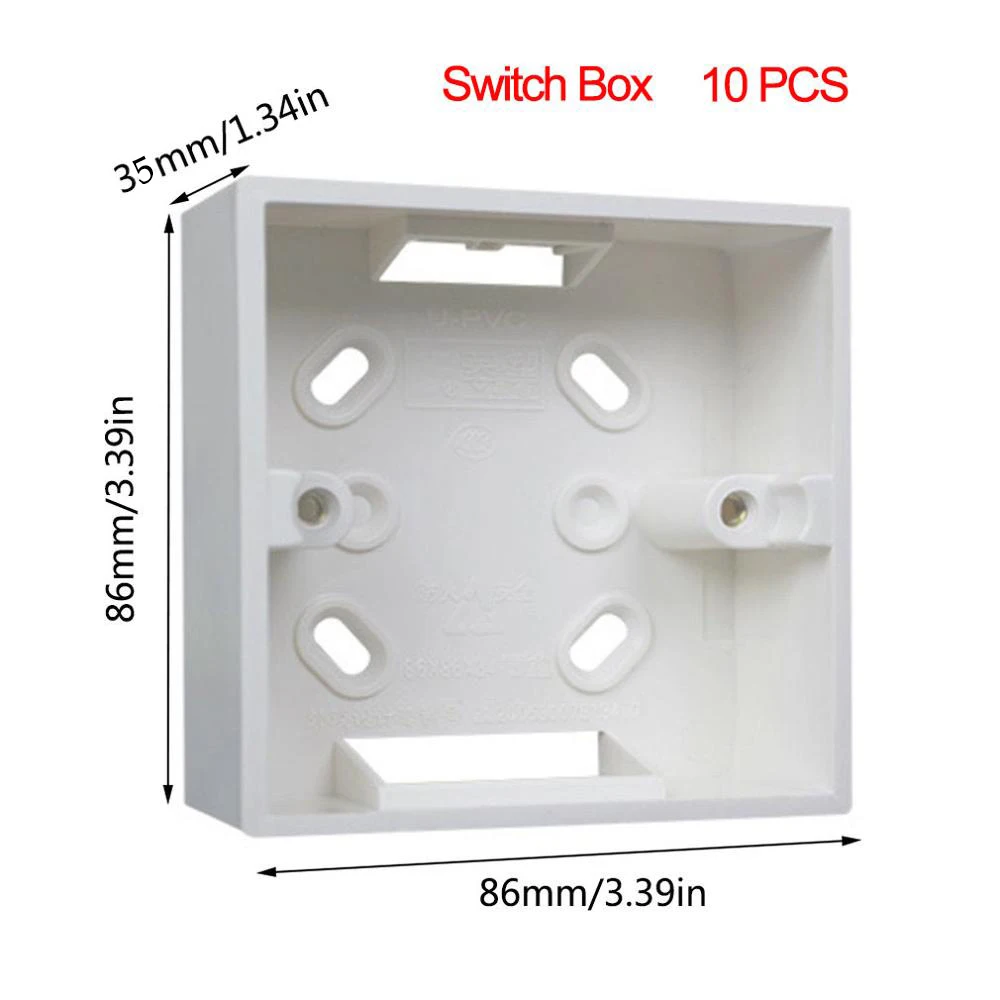 10x Switch Box Настенный выключатель Xiao mi Aqara, умный светильник ZigBee, настенный переключатель, нулевая линия, пожарный провод, пульт дистанционного управления, беспроводной ключ mi Home, беспроводное реле - Цвет: 10x Switch Box
