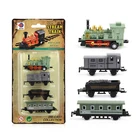 Hot Selling Simulation Steam Train Alloy Model Ornaments Pull Back Car Children's Educational Toys That Can Be Spliced Kids Gift