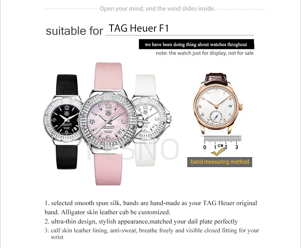 PESNO совместимый для Rolex F1 WAC1214/1215/1216/1218 женские ремешок для наручных часов мягкая крученая шелковая натуральная кожа сменные ремешки