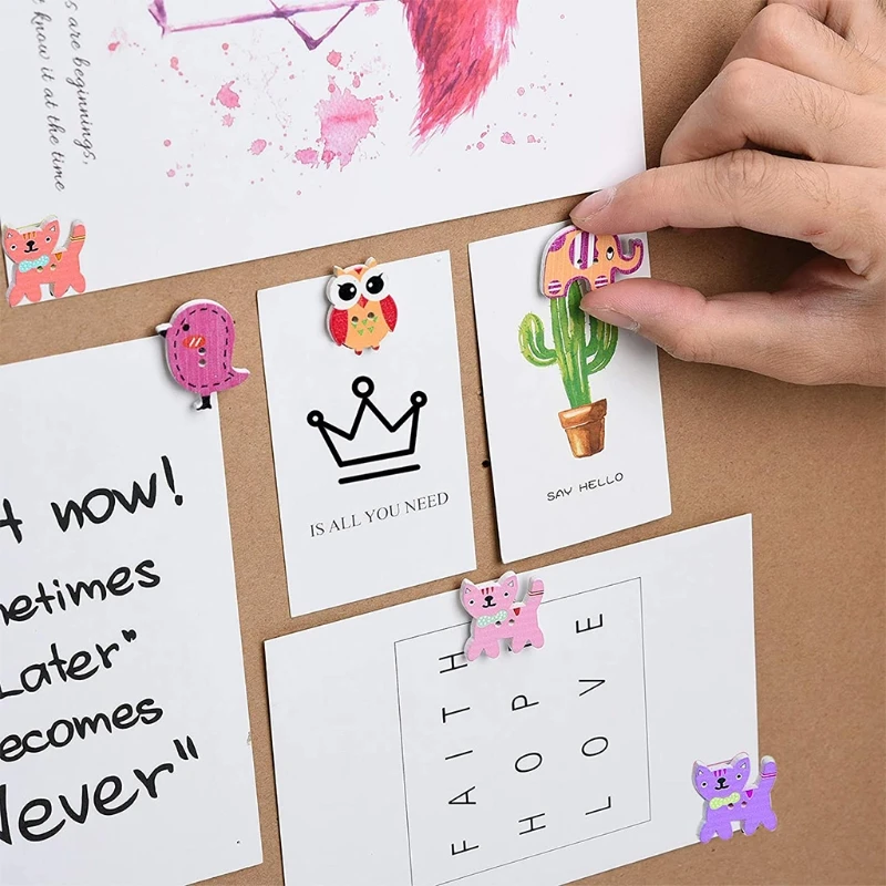 

DXAB 40 Pcs/Pack Multi-purpsoe Decorative Pushpin Set Classic Animal Style Thumb Tacks Set for Cork Board Photo Wall Art