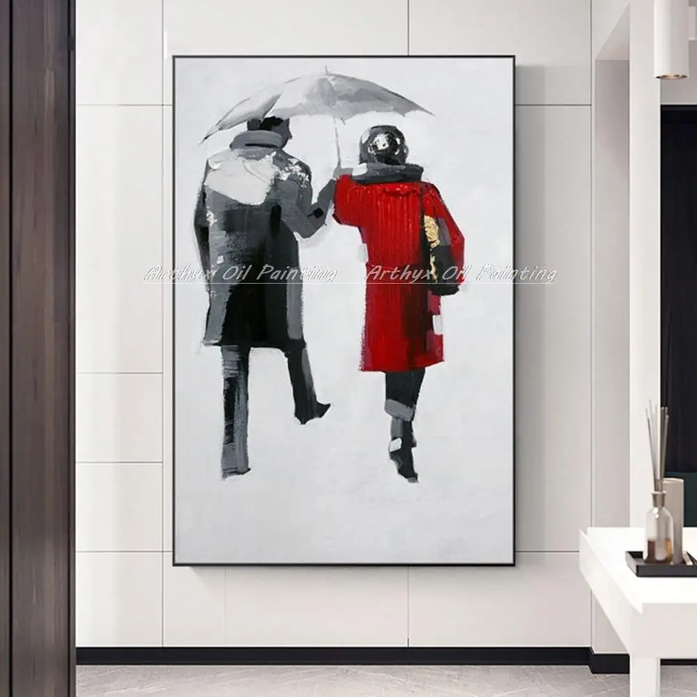 

Большая Современная абстрактная картина Arthyx ручной работы, картина маслом на холсте, искусство ручной работы, Настенная картина для гостин...