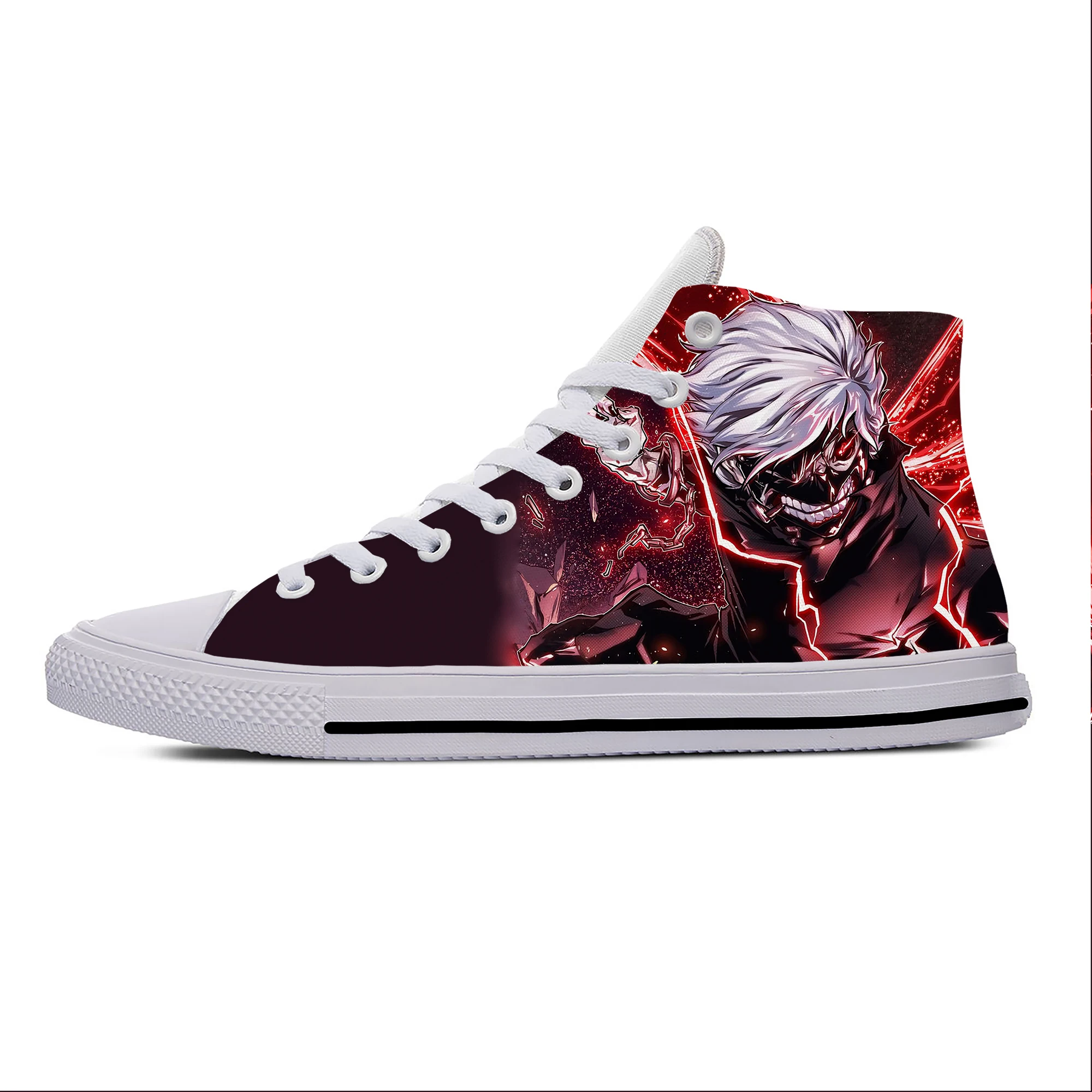 

Japanese Anime Manga Kaneki Ken Tokyo Ghoul Funny Casual Cloth Shoes High Top Lightweight Breathable 3D Print Men Women Sneakers