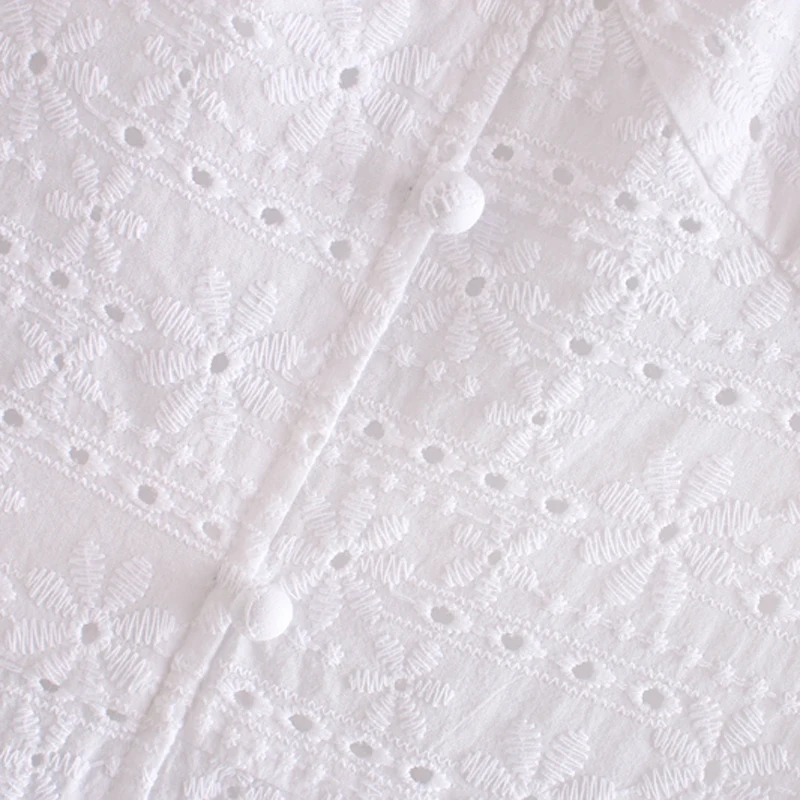 Женское платье с v-образным вырезом AGong белое вышивкой элегантное мини-платье