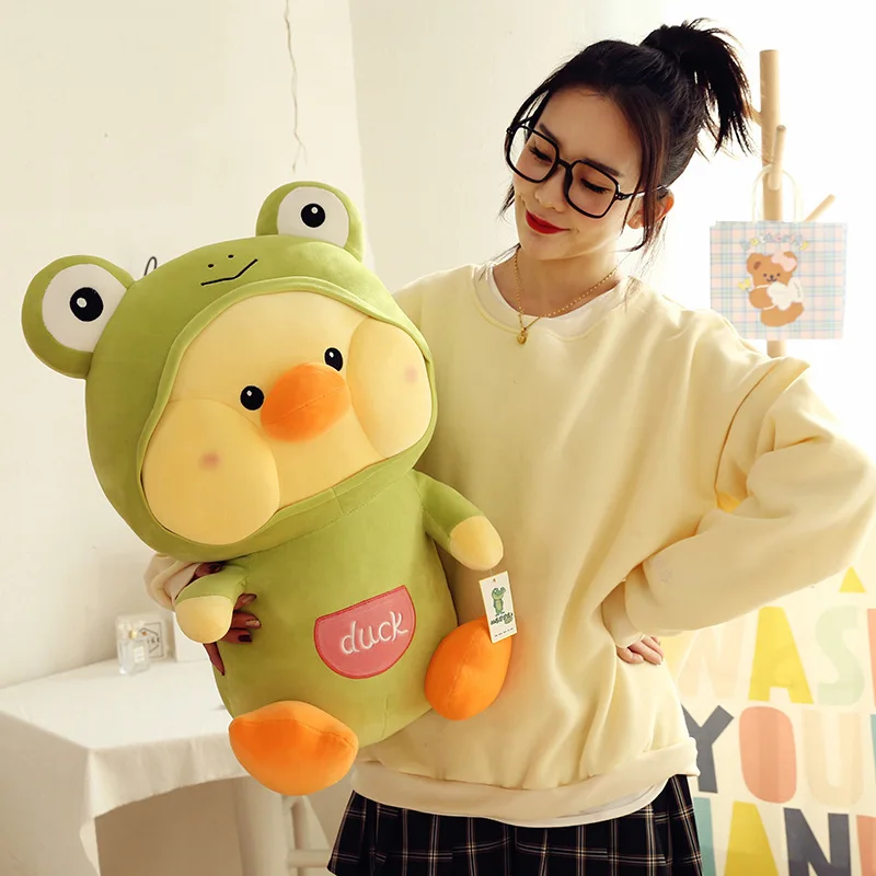 

Stuffed Animal Frog Plush Toy Anime Kawaii Plush Duck Soft Pillow, Plush Toy for Boys Girls Birthday Christmas Gift