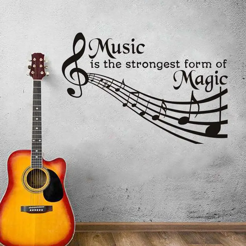 Музыка-самая сильная форма волшебных цитат художественные наклейки на стены