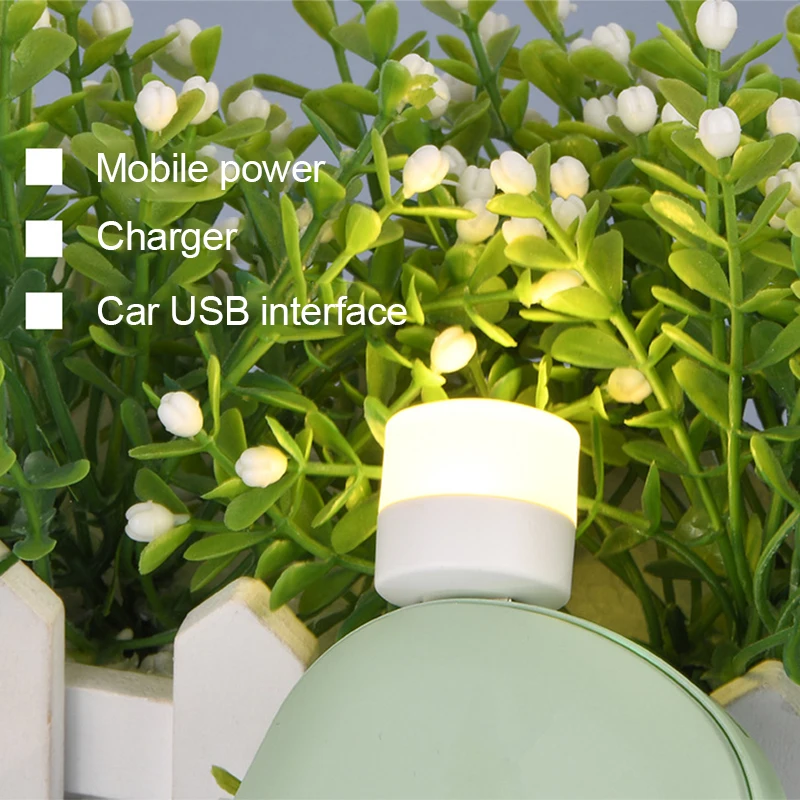 

Лампа компьютерная с USB-разъемом, маленький светильник для чтения с защитой глаз, Круглый Мини-светильник для детей, прикроватный ночник