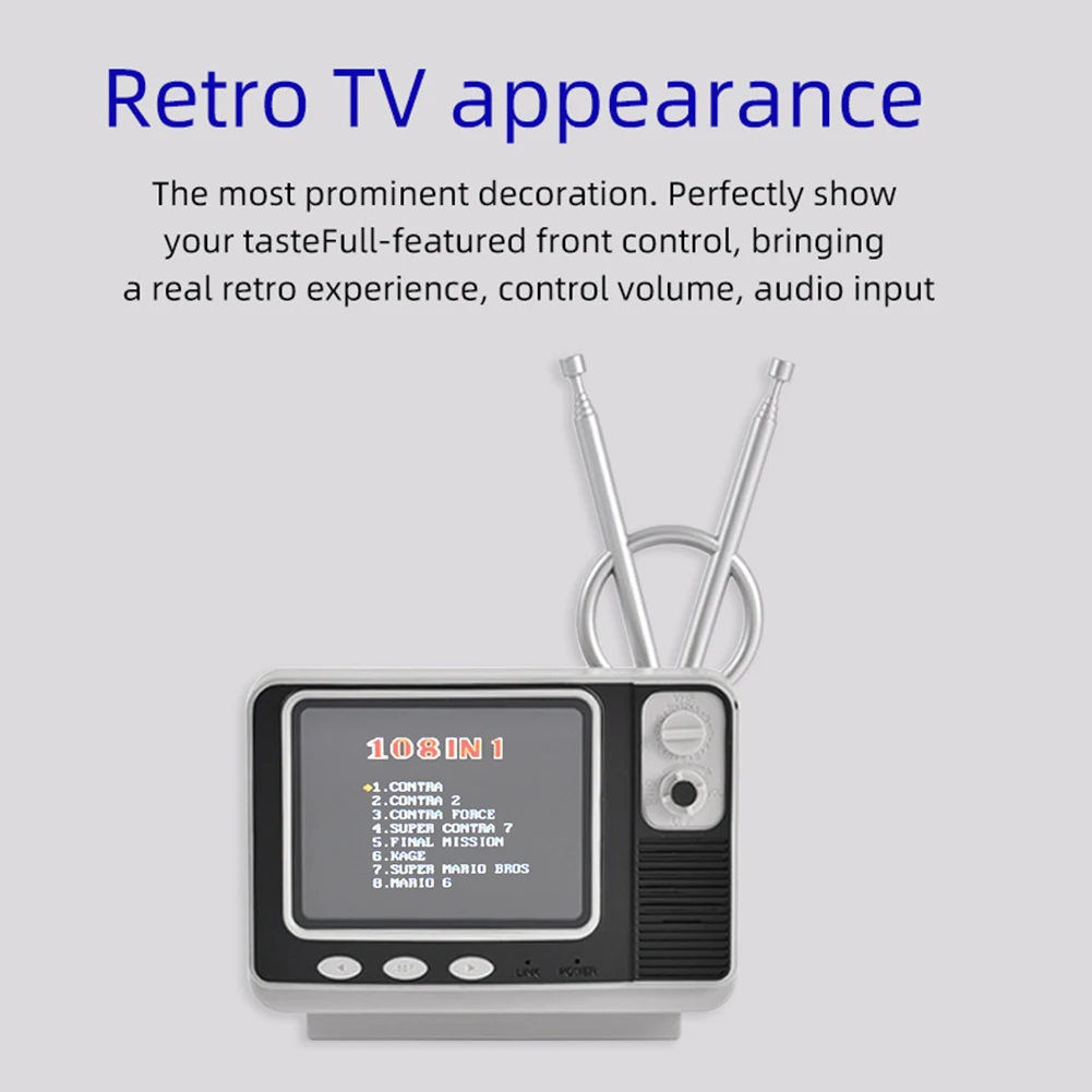 

Dual Player Retro Bookshelf TV Output Gaming Console Build in 80 Classic Games Retro Video Game Console Player Gamepads